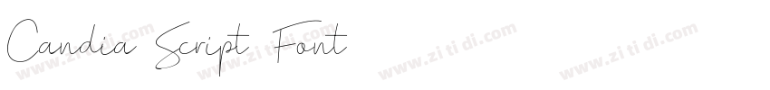 Candia Script Font字体转换 Candia Script Font字体转换